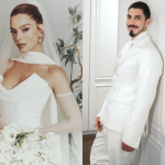 Prontos para o “sim”: Giovanna Lancellotti e Gabriel David mostram os looks do casamento