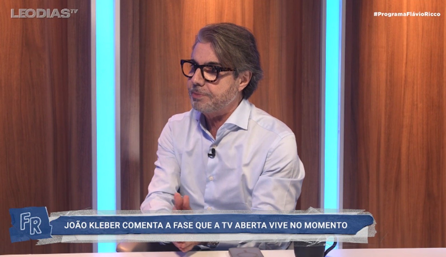 Apresentador João Kléber em entrevista ao "Programa Flávio Ricco" / LeoDias TV 