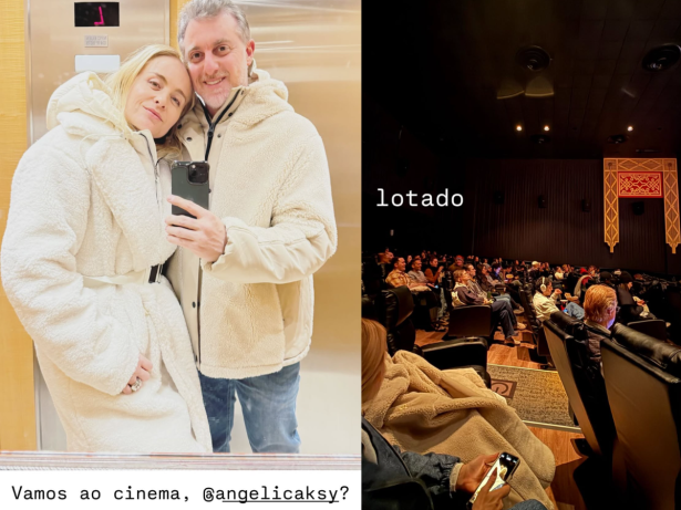 Angélica e Huck assistem “Ainda Estou Aqui” em NY e vibram com sala de cinema lotada