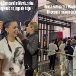 Bruna Biancardi prestigia Neymar em jogo do Santos 11 dias após nascimento de Mel