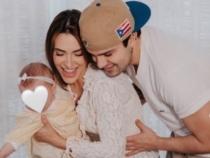 “Boneca de porcelana”: Luan Santana e Jade Magalhães celebram 7 meses da filha