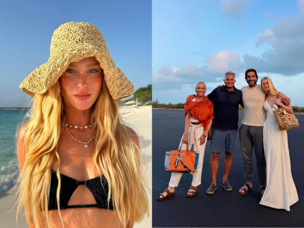 Em novo álbum de férias, Marina Ruy Barbosa surge ao lado de noivo, mãe e pai