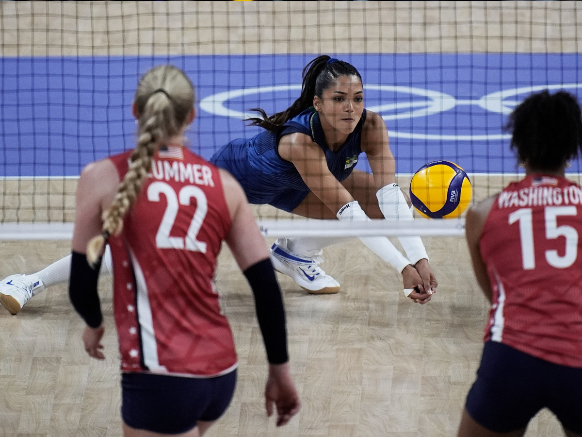 Brasil enfrentou os EUA pela semifinal do vôlei feminino, nas Olimpíadas de Paris (Alexandre Loureiro/COB)