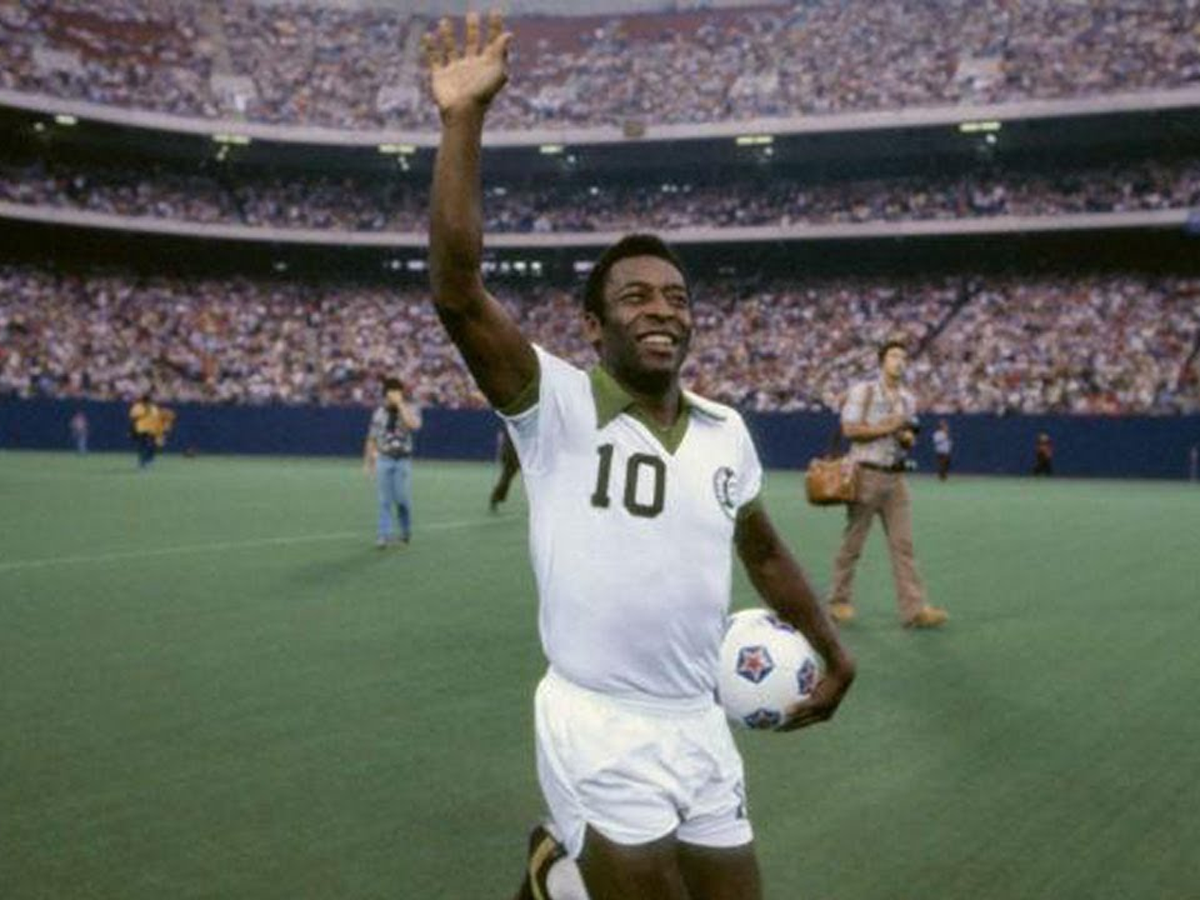 Pelé se despediu no Cosmos, dos EUA. Foto: Reprodução