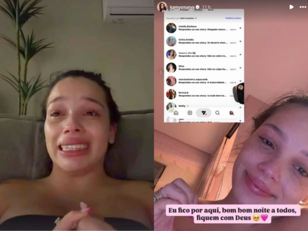 Kamylinha apaga fotos da filha após críticas por “adultização” e chora em desabafo