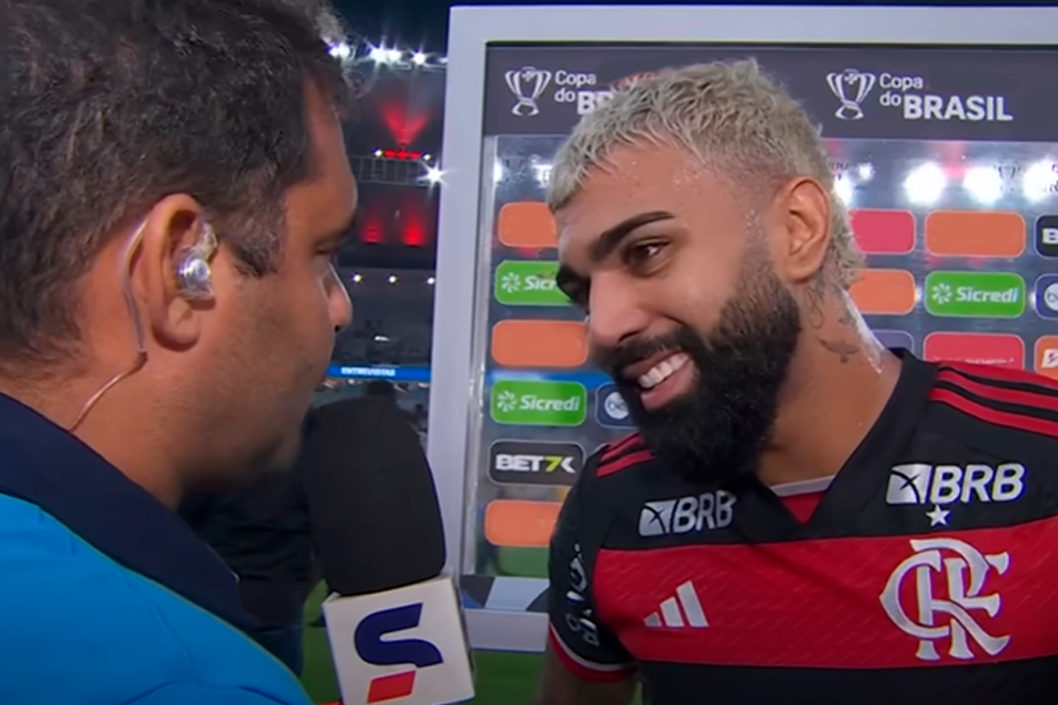 Gabigol voltou a campo na vitória contra o Amazonas., pela Copa do Brasil Foto: Reprodução