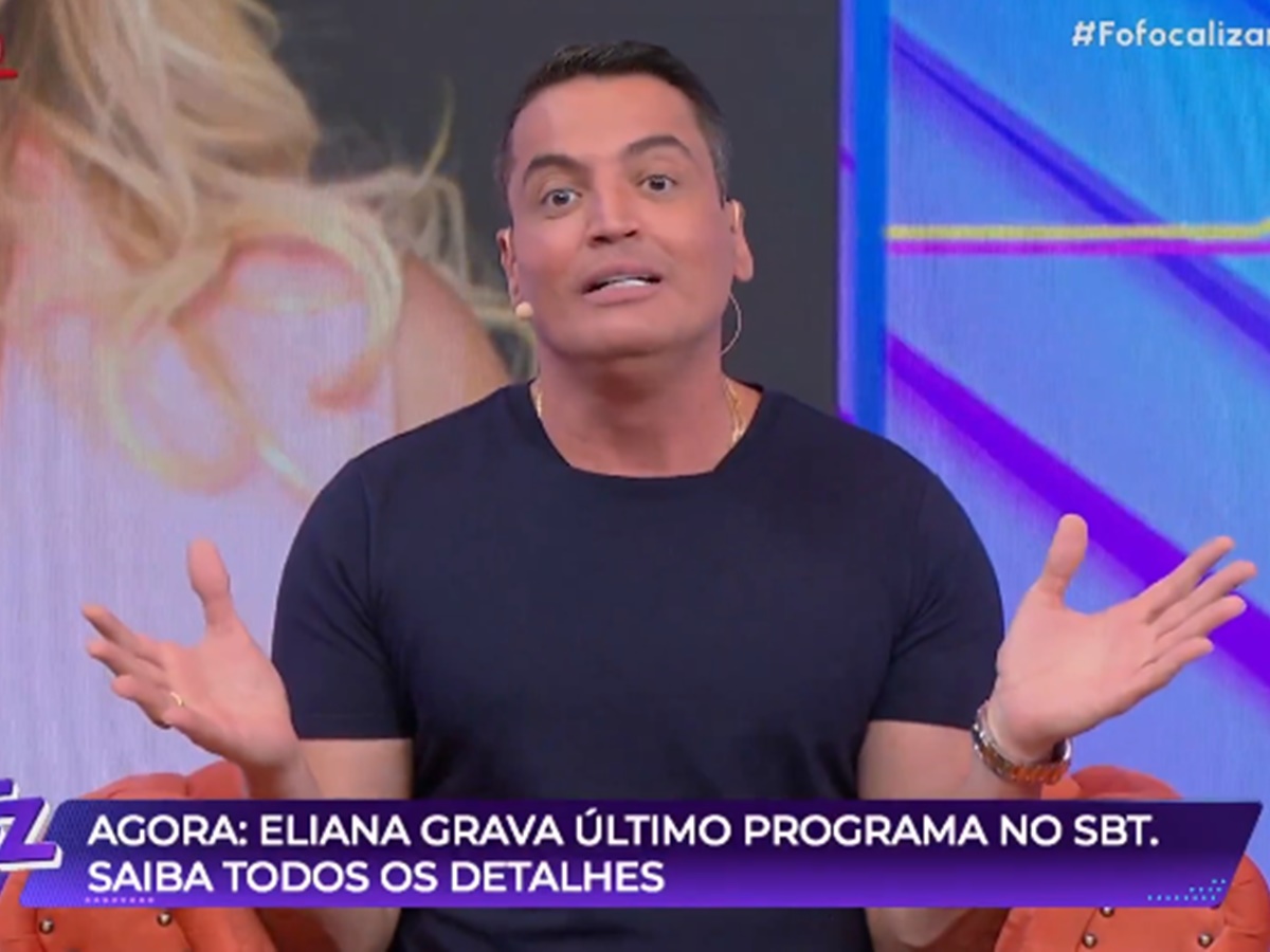 Leo Dias na apresentação do Fofocalizando (Reprodução: SBT)