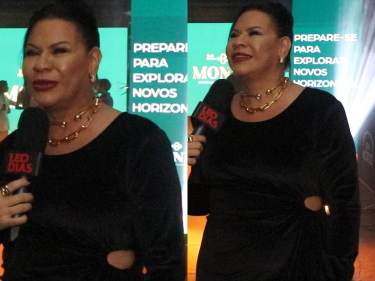 Dona Ruth no lançamento da empresa de Murilo Huff (Reprodução/ montagem)
