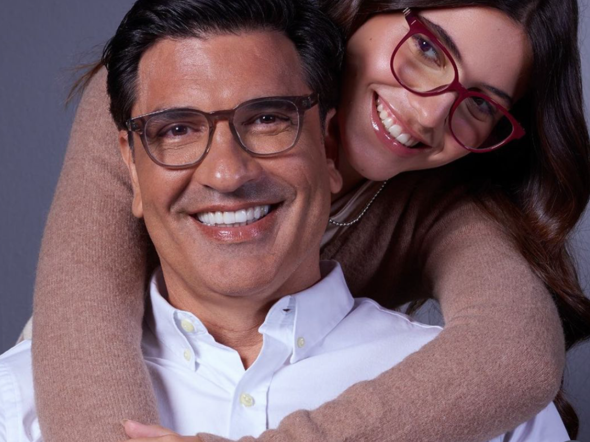 Guedes com filha Maria Eduarda. 