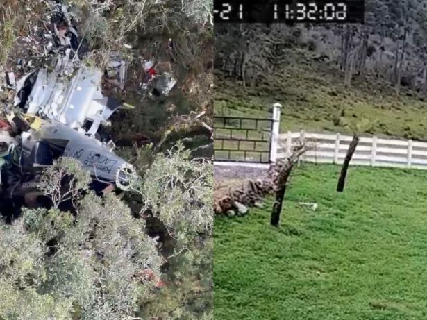 Câmera de sítio registra suposto som do momento da queda do helicóptero de Rick Sollo