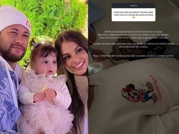 Amanda Kimberlly revela rotina da filha Helena, fruto de relacionamento com Neymar