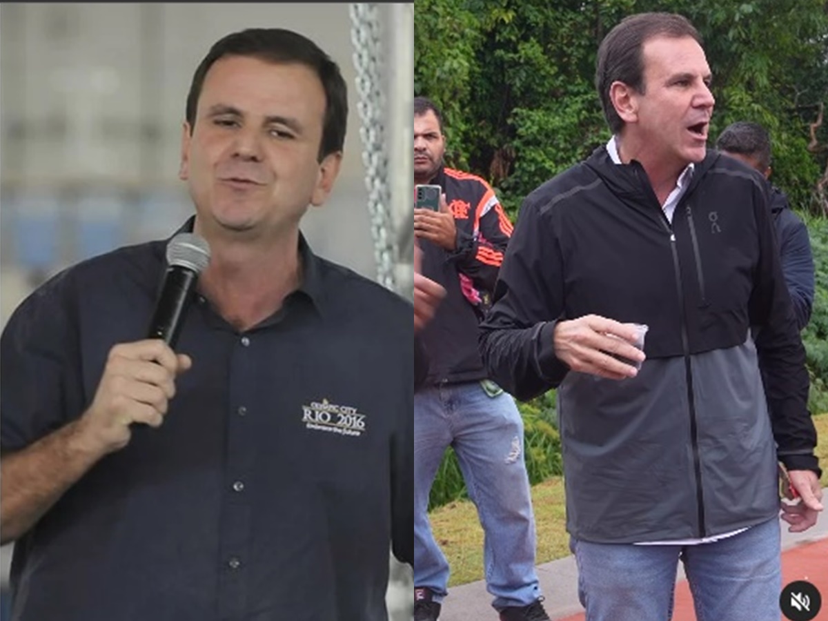 Eduardo Paes, prefeito do Rio, perdeu 30 kg usando remédio e praticando atividade física; veja o antes e depois do emagrecimento (Reprodução / Montagem portal LeoDias)