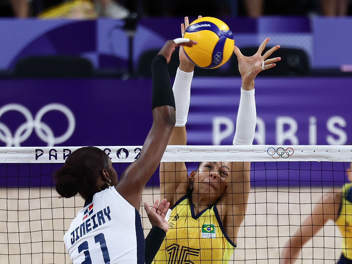 Brasil venceu a República Dominicana por 3 a 0 nas quartas de final do vôlei feminino em Paris-2024 (Luiza Moraes/COB)