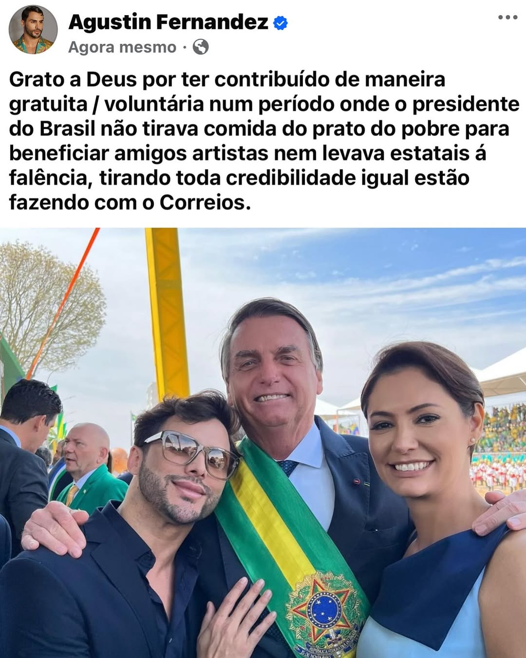 Reprodução: Instagram/Agustin Fernandez