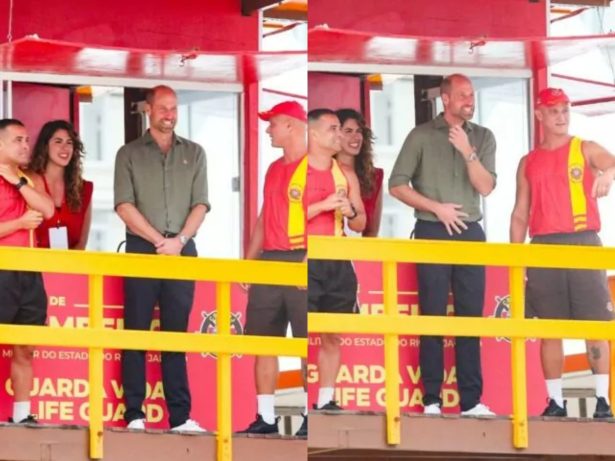 Príncipe William visita a praia de Copacabana e atrai multidão de admiradores