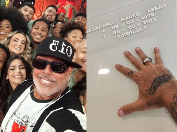 Alexandre Frota visitou memorial do Chorão antes do “Domingão”: “Pedir licença”