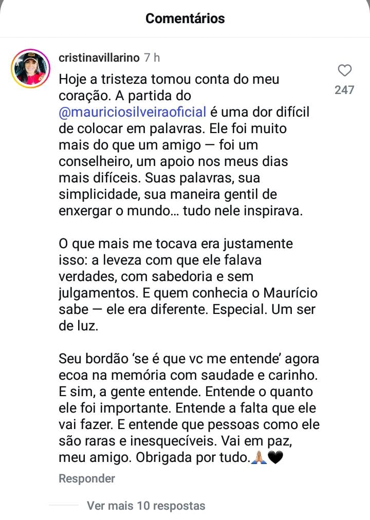 Reprodução/Instagram/@mauriciosilveiraoficial