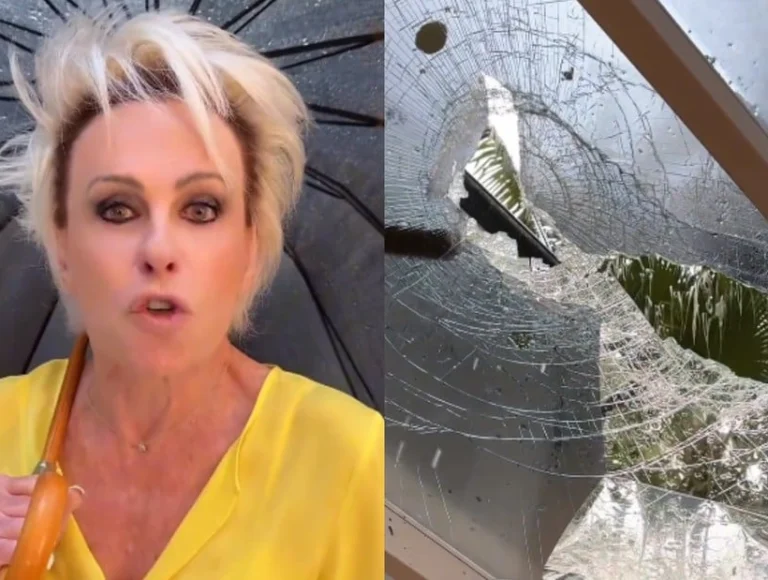 Ana Maria Braga mostra  teto da mansão destruída após chuva. Veja!