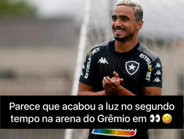 Após derrota do Flamengo, jogador do Botafogo ironiza: “Acabou a luz”