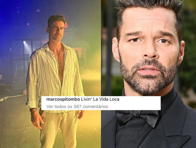 Após Ricky Martin seguir Marcos Pitombo nas redes, ator manda indireta