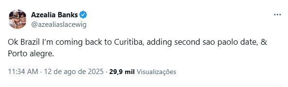 Reprodução/X/@azealiaslacewig