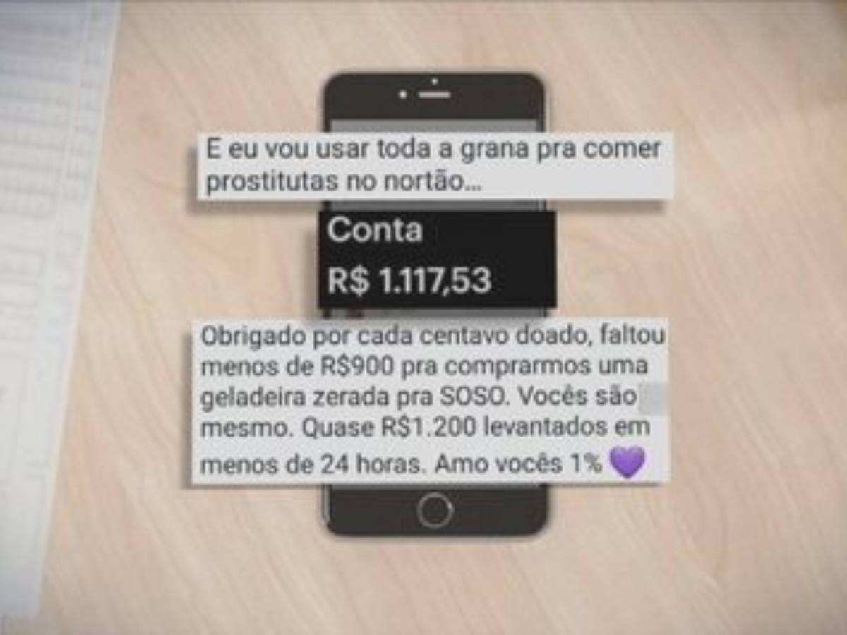 Mensagens enviadas por Igor Viana em um grupo do Whatsapp (G1)