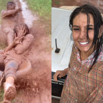 Ana Castela e amigos ficam cobertos de lama em brincadeira radical na fazenda