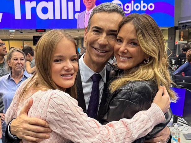 Bastidores em família marcam despedida de William Bonner e estreia de César Tralli no JN