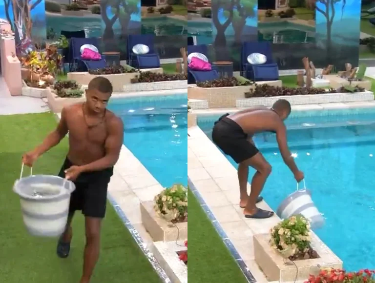 BBB 24: Davi tenta acordar Leidy com água da piscina, mas é barrado pela produção