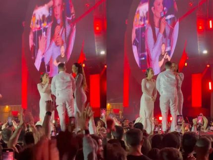 Ivete Sangalo "casa" noivos no palco do Festival Na Praia, em Brasília (Portal LeoDias)