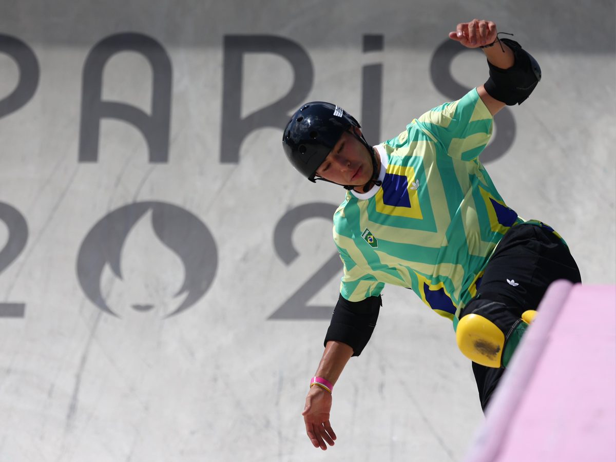 Augusto Akio, o "Japinha", levou a medalha de bronze para o Brasil no skate park (Luiza Moraes/COB)