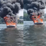 Explosão em lancha assusta família em represa de São Paulo; veja vídeo
