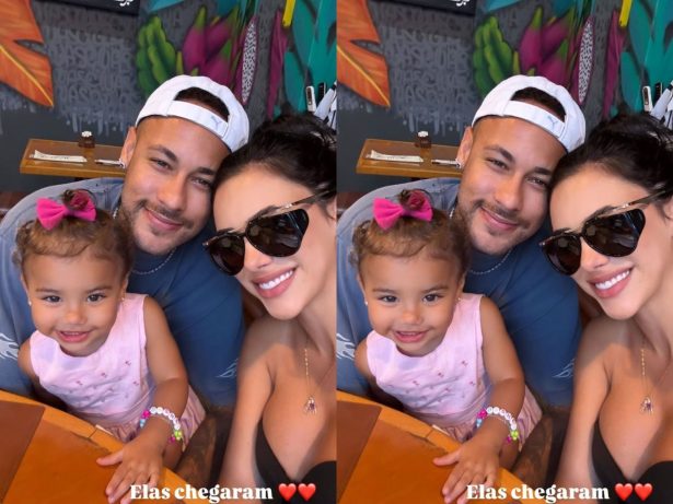 Bruna Biancardi e Mavie voltam para o Brasil e celebram reencontro com Neymar