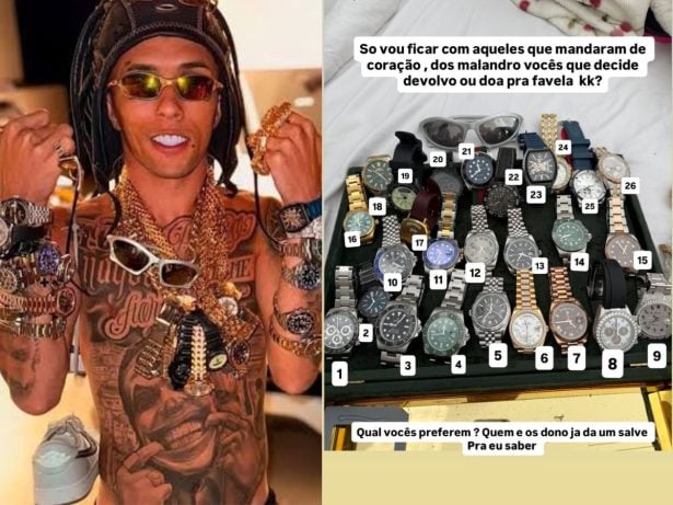 Influenciador Buzeira dá resposta afiada e diz se vai devolver relógios e joias