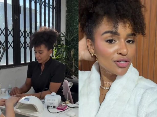 Ex-BBB Natália Deodato arregaça as mangas e volta a atender como manicure