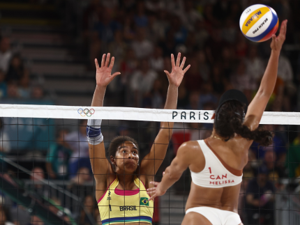 Duda e Ana Patrícia disputaram o ouro no vôlei de praia em Paris-2024 (Luiza Moraes/COB)