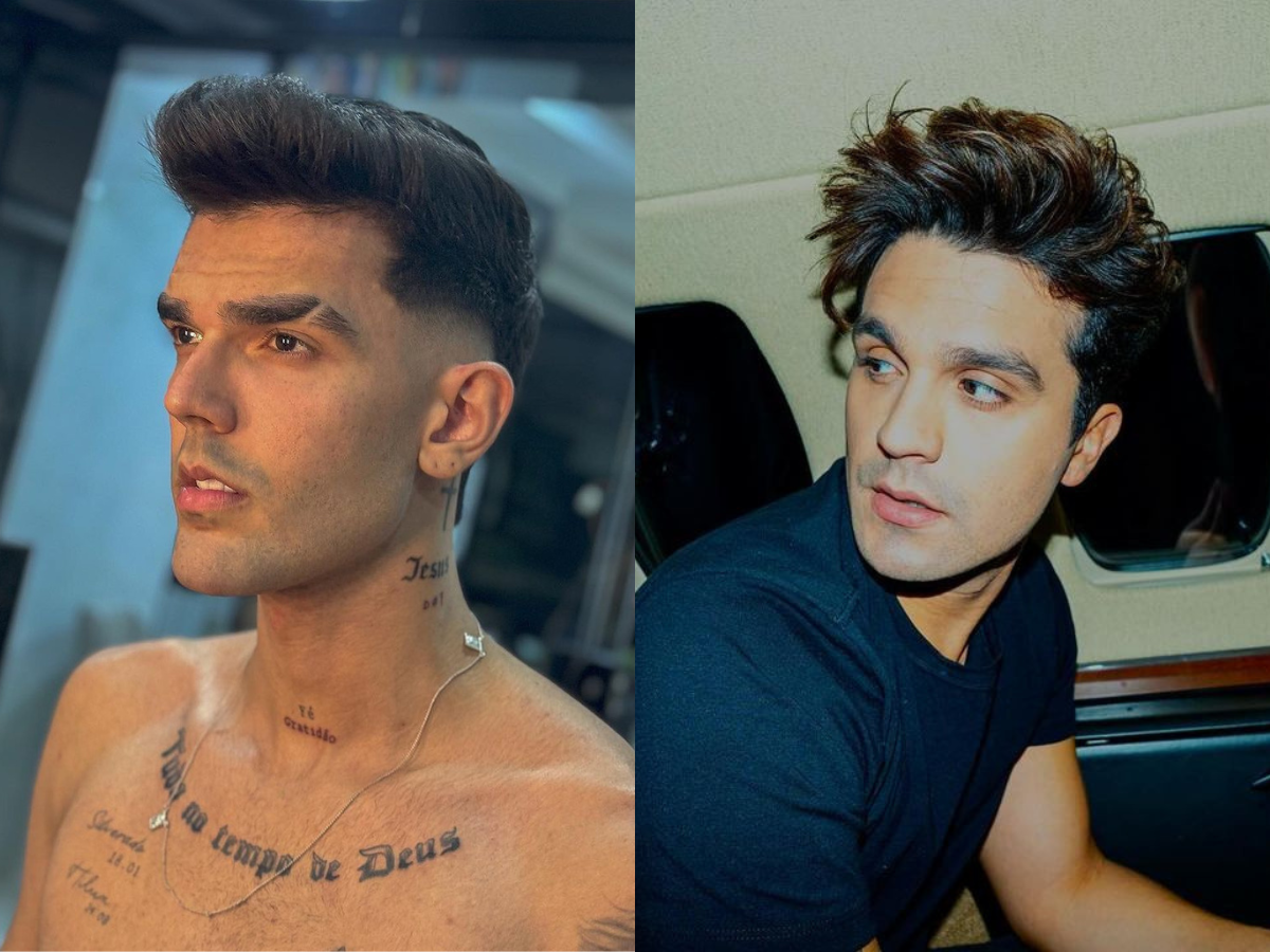 Novo visual de Luan Pereira rendeu comparações com Luan Santana. Foto: Reprodução/Montagem