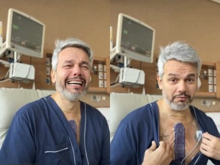 Ofegante e emocionado, Otaviano Costa revela que fez cirurgia cardíaca