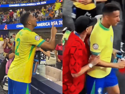 Danilo, da Seleção, discute com torcedores após empate e Neymar precisa intervir