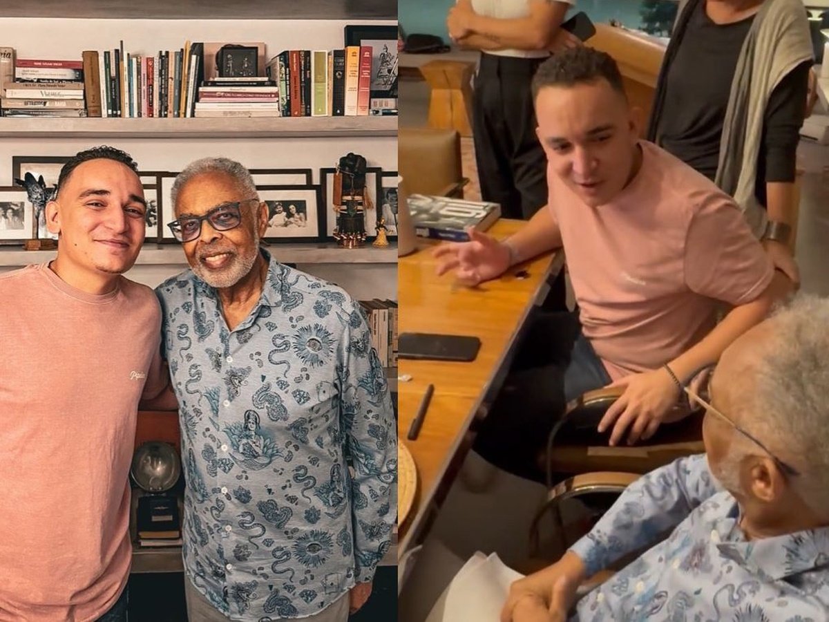 João Gomes e Gilberto Gil
Reprodução / Redes Sociais