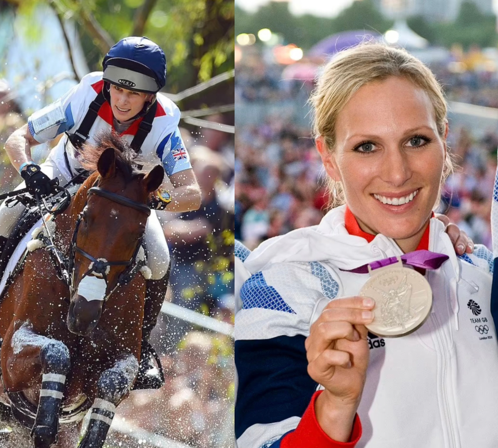 Zara Tindall nos Jogos Olímpicos. Foto: Montagem/ Reprodução/ Dailymail 