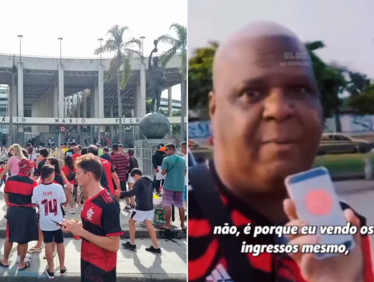 Cambista viraliza na internet após reclamar de biometria facial em jogos do Flamengo