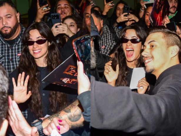 Acessível, Camila Cabello desembarca no Brasil e agita fãs antes de show no The Town