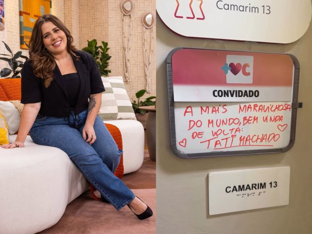 De volta ao “Mais Você”, Tati Machado compartilha momento com equipe antes de entrar no ar