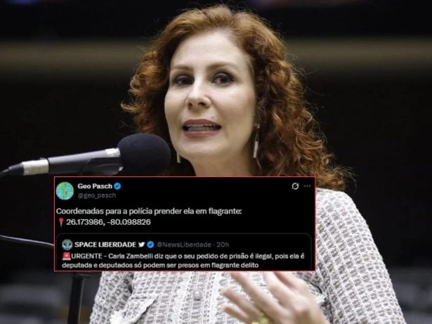 Localização de Carla Zambelli é descoberta por meio de análise de Youtuber