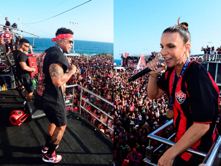 Carnaval fora de época: Ivete e Léo Santana comandam festa do título do Vitória na Série B
