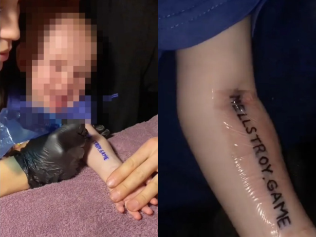Casal choca a Rússia ao “tatuar” filho de 1 ano em desafio por prêmio de gamer