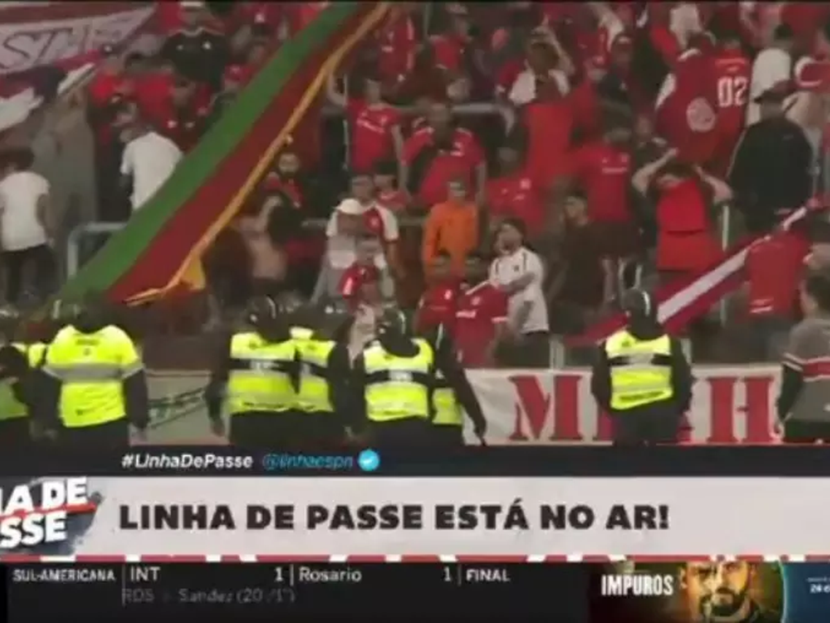 Torcida do Internacional ficou indignada com eliminação na Sul-Americana e protestou no Beira-Rio (Reprodução)