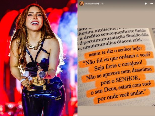 Após fim do casamento, Manu Bahtidão compartilha mensagem bíblica sobre força
