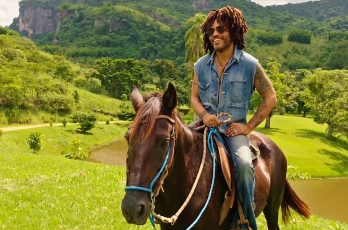 Lenny Kravitz posta vídeo contando detalhes e belezas de sua fazenda no Interior do Rio — Foto: Reprodução/Instagram